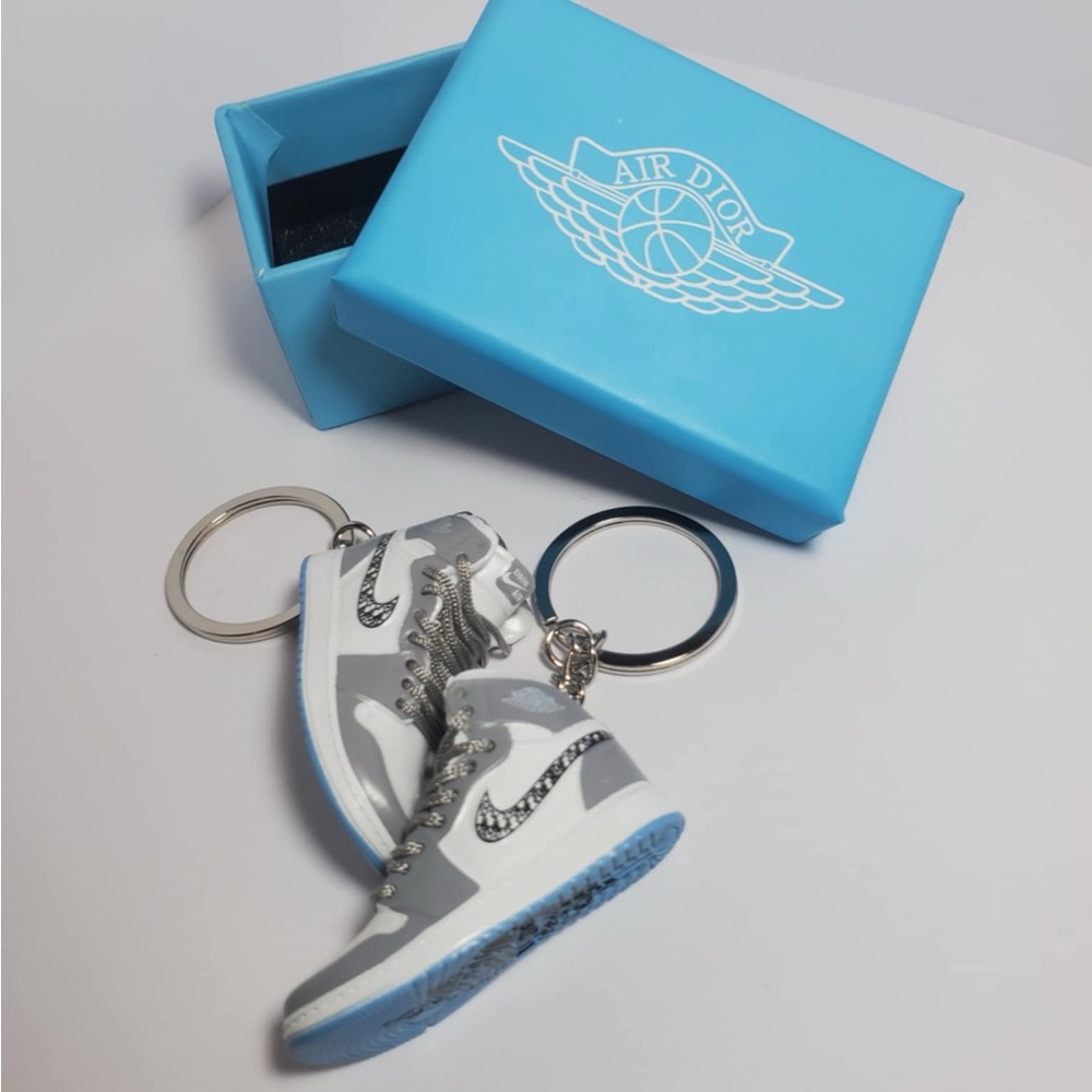 Jordan 1 Dior 3D MINI Fashion Sneaker Keychains with Box and Bag